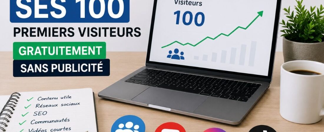 Comment obtenir ses 100 premiers visiteurs gratuitement : méthode efficace