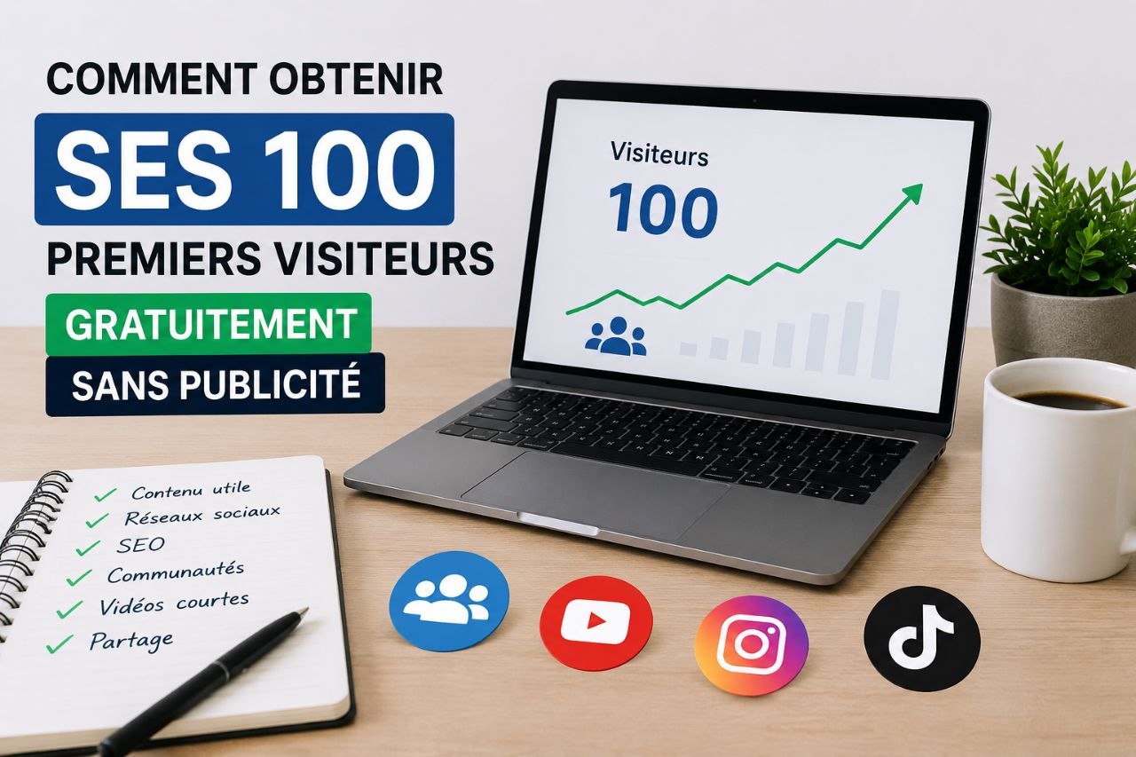 Comment obtenir ses 100 premiers visiteurs gratuitement : méthode efficace