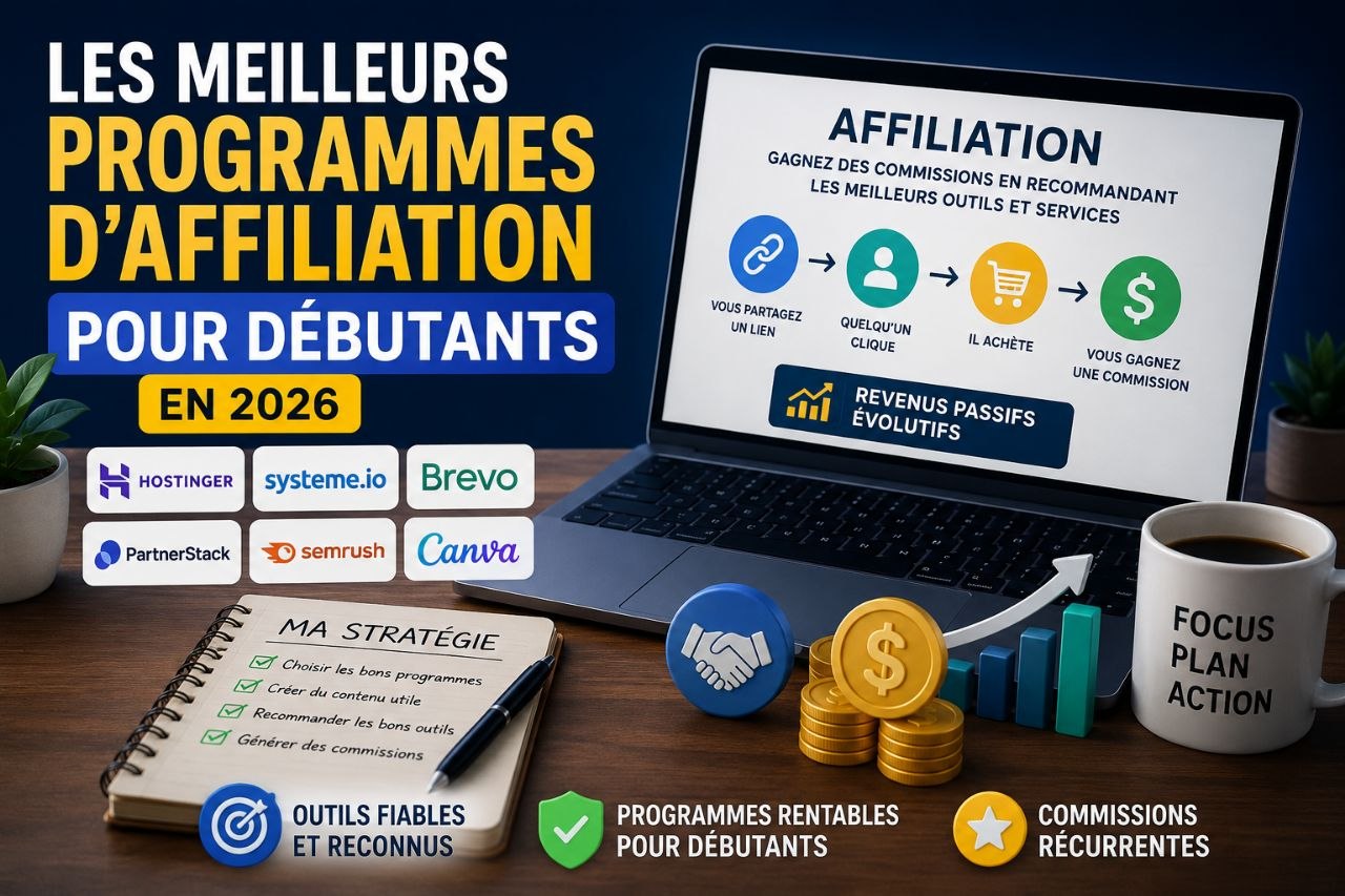 Les meilleurs programmes d’affiliation pour débutants en 2026 : guide complet et puissant